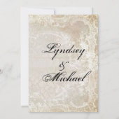 ANTIEK FLORAL WEDDING INVITE KAART (Achterkant)