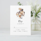 Antiek  Floral Wedding RSVP-reactiekaart RSVP Kaartje (Staand voorkant)