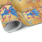 ANTIEK FLORENTIJNSE PERKAMENT, BLOEMENHART MOTIEVE CADEAUPAPIER (Rol Hoek)