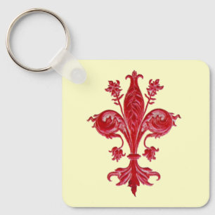 ANTIEK FLORENTINE FLEUR DE LISE, Cream Sleutelhanger