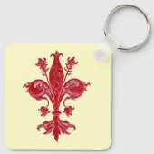 ANTIEK FLORENTINE FLEUR DE LISE, Cream Sleutelhanger (Achterkant)