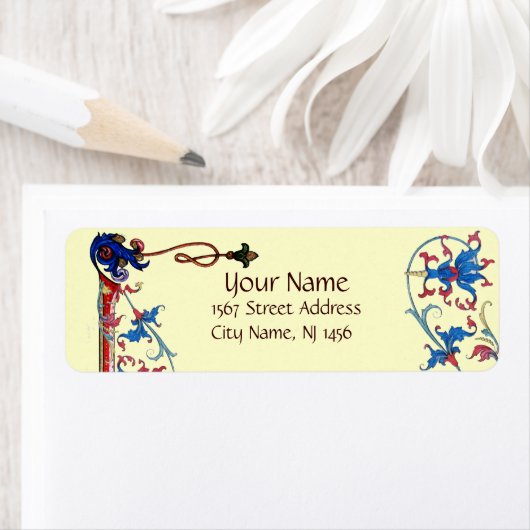 ANTIEK FLORENTINE FLORAL MOTIFS ETIKET (Insitu)