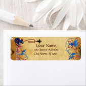 ANTIEK FLORENTINE FLORAL MOTIFS PARCHMENT ETIKET (Insitu)