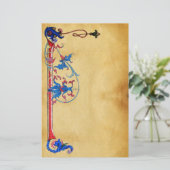 ANTIEK FLORENTINE-PARCHMENT BRIEFPAPIER (Staand voorkant)