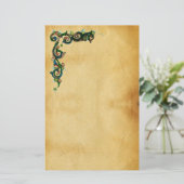 ANTIEK FLORENTINE-PARCHMENT BRIEFPAPIER (Staand voorkant)