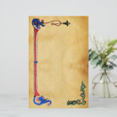 ANTIEK FLORENTINE-PARCHMENT BRIEFPAPIER (Staand voorkant)