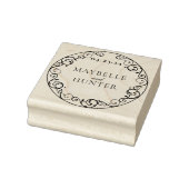 Antiek Flourish Scroll Save the Date Rubberstempel (Stempel)