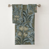 Antiek Flower Morris Garden Floral Wallpaper Bad Handdoek (Insitu)