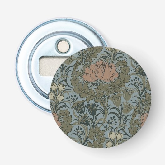 Antiek Flower Morris Garden Floral Wallpaper Button Flesopener (Voorkant)