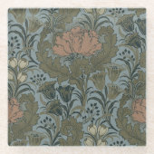 Antiek Flower Morris Garden Floral Wallpaper Glazen Onderzetter (Voorkant)