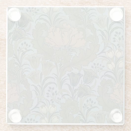 Antiek Flower Morris Garden Floral Wallpaper Glazen Onderzetter (Achterkant)