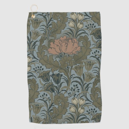Antiek Flower Morris Garden Floral Wallpaper Golfhanddoek (Voorkant)