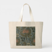 Antiek Flower Morris Garden Floral Wallpaper Grote Tote Bag (Achterkant)