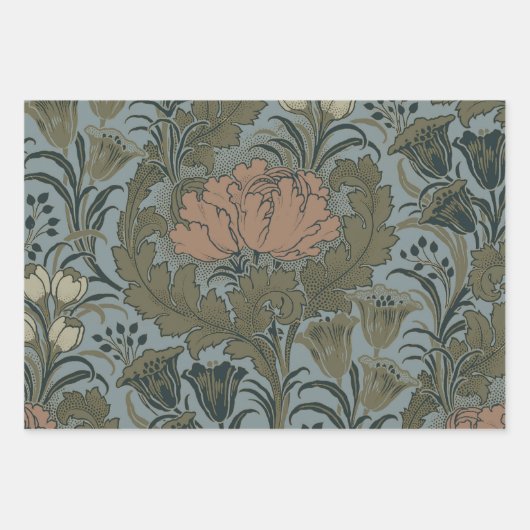 Antiek Flower Morris Garden Floral Wallpaper Inpakpapier Vel (Voorkant)