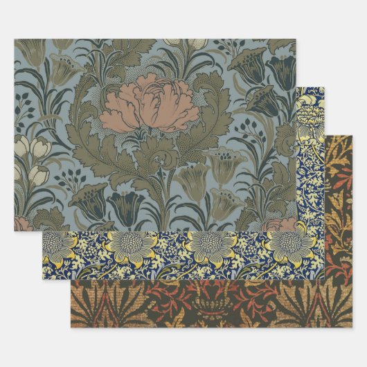 Antiek Flower Morris Garden Floral Wallpaper Inpakpapier Vel (Set)
