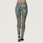 Antiek Flower Morris Garden Floral Wallpaper Leggings (Achterkant)