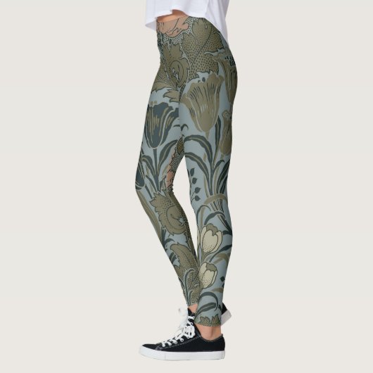 Antiek Flower Morris Garden Floral Wallpaper Leggings (Links)