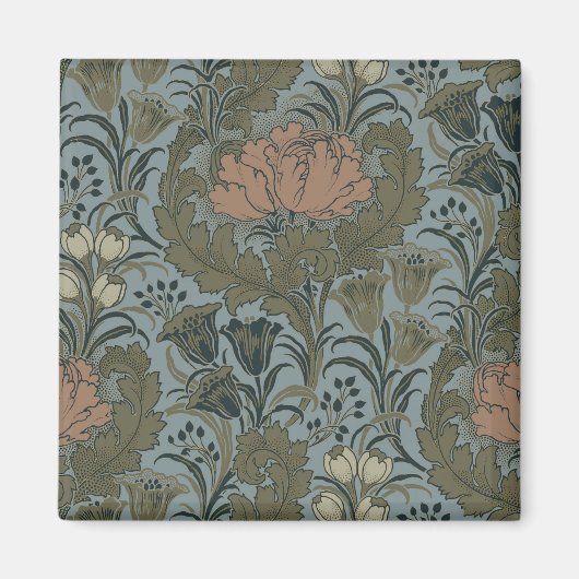 Antiek Flower Morris Garden Floral Wallpaper Magneet (Voorkant)