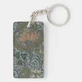 Antiek Flower Morris Garden Floral Wallpaper Sleutelhanger (achterkant)