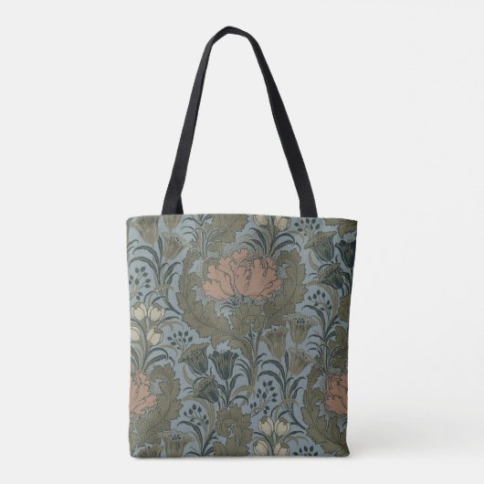 Antiek Flower Morris Garden Floral Wallpaper Tote Bag (Achterkant)