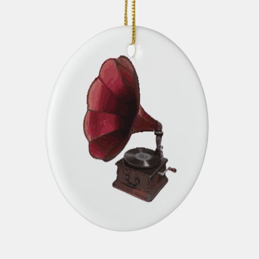 Antiek fonograaf keramisch ornament (Rechts)