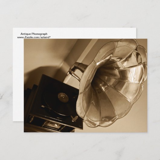 Antiek fonografie Gramophone geeft muziekovers Briefkaart (Voorkant / Achterkant)