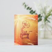 Antiek  fonografie. Retro Old Gramophone Briefkaart (Staand voorkant)