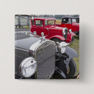 Antiek Ford-auto's Vierkante Button 5,1 Cm