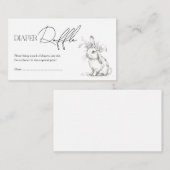 Antiek Forest Woodland Luier Raffle Informatiekaartje (Voorkant / Achterkant)