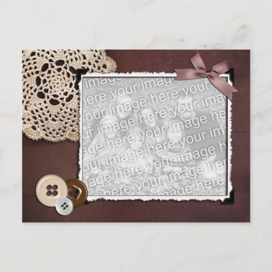 Antiek Foto Lijst Briefkaart (Voorkant)