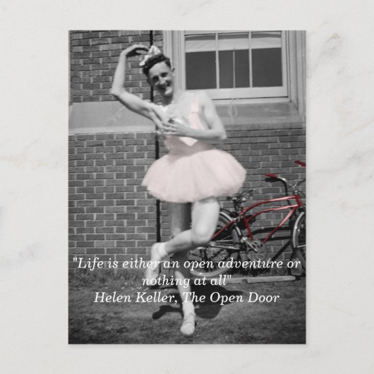  Antiek Foto Man in Tutu Bike Risk Taker Briefkaart (Voorkant)