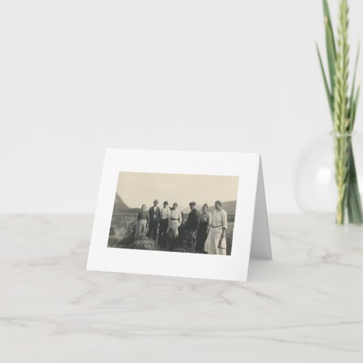 Antiek foto Noorse boeren Nota Kaart (Voorkant)