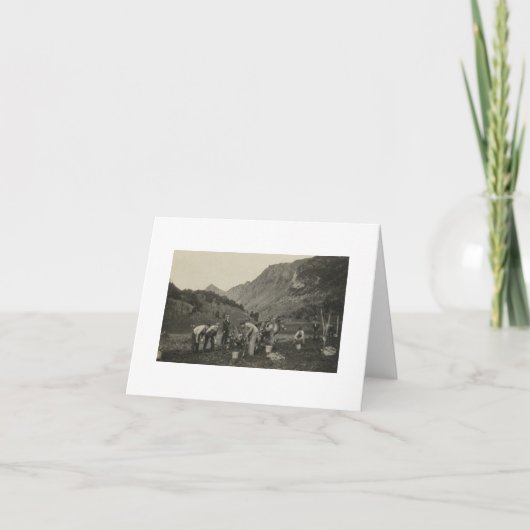 Antiek foto Noorse boeren Nota Kaart (Voorkant)