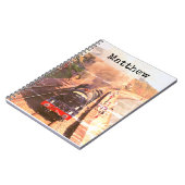 Antiek foto stoomtrein, jouw naam notitieboek (Linkerzijde)