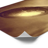 Antiek foto van een ufo poster (Hoek)