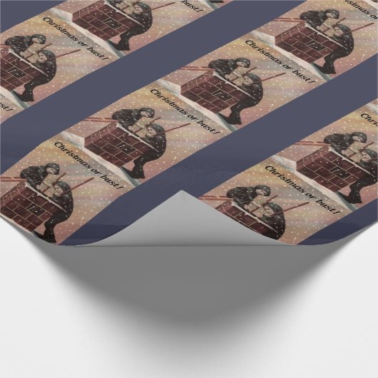 Antiek foto van Kerstmis of buik, Jongen Chimney S Cadeaupapier (Hoek)