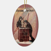 Antiek foto van Kerstmis of buik, Jongen Chimney S Keramisch Ornament (Links)