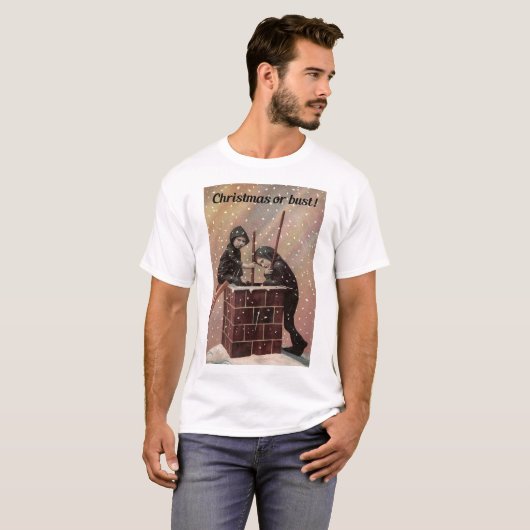 Antiek foto van Kerstmis of buik, Jongen Chimney S T-shirt (Voorkant volledig)