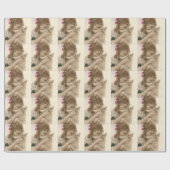 Antiek foto Victoriaans vrouw en hond Cadeaupapier (Vlak)