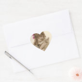 Antiek foto Victoriaans vrouw en hond Hart Sticker (Envelop)