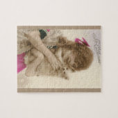 Antiek foto Victoriaans vrouw en hond Legpuzzel (Horizontaal)