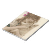 Antiek foto Victoriaans vrouw en hond Notitieblok (Linkerzijde)