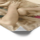 Antiek foto Victoriaans vrouw en hond Poster (Hoek)