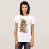 Antiek foto Victoriaans vrouw en hond T-shirt (Voorkant volledig)