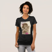 Antiek foto Victoriaans vrouw en hond T-shirt (Voorkant volledig)