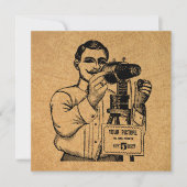 Antiek fotograaf met camera kaart (Voorkant)