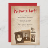 Antiek foto's  Halloween Skeleton Hand Kaart (Voorkant / Achterkant)