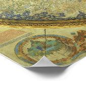 Antiek Fra Mauro Map Asia Europe Poster (Hoek)