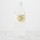 Antiek frame Geel perkament Cosmetica pot label Waterfles Etiket (Voorkant)