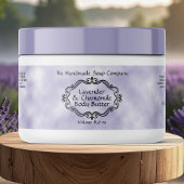 Antiek frame paarse perkament cosmetica pot label waterfles etiket